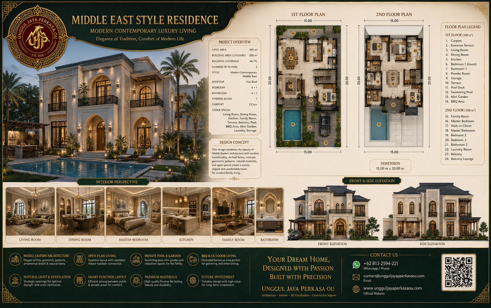 Middle East Style Residence: Where Timeless Middle Eastern Elegance Meets Modern Luxury Living.