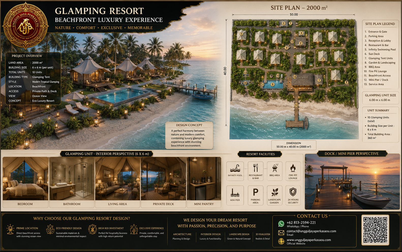 Invest in the Future of Luxury Hospitality with an Exclusive Beachfront Glamping Resort.